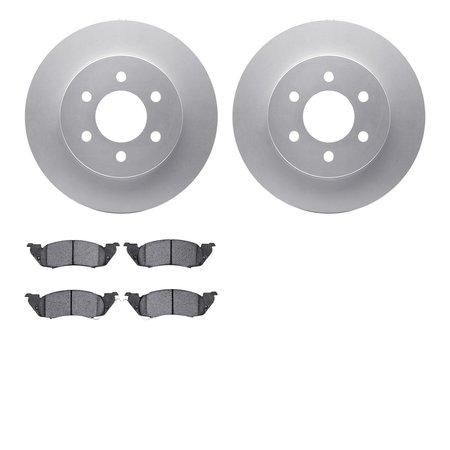 DYNAMIC FRICTION CO 4302-40010, Geospec Rotors with 3000 Series Ceramic Brake Pads, Silver 4302-40010